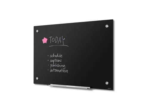 Scritto Glasbord Zwart 60x90cm met stift