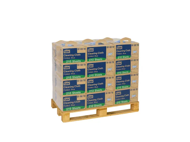 Reinigingsdoek Tork 510272 W7 Premium 1-laags 210 vel blauw Pallet