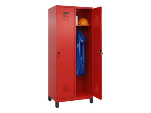 locker,HxBxD 1950x800x500mm,2vak,vak B 400mm,draaigrendel,voeten