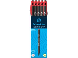Fineliner Schneider Topliner 967 Rood 0.4mm - 5