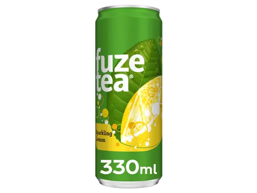 Frisdrank Fuze Tea Black Tea sparkling lemon blik 330ml