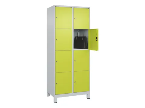 lockerkast,HxBxD 1950x800x500mm,2x4vakken,vak B 400mm,cil.-slot,voeten