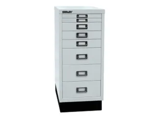 kantoor-ladekast HxBxD 670x279x380mm 8 laden romp lichtgrijs staal - 1