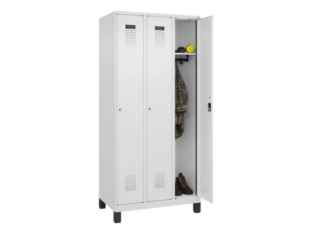 locker,HxBxD 1950x900x500mm,3vak,vak B 300mm,cil.-slot,voeten