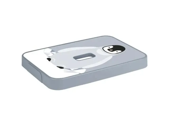 #Deksel Sigma Home 5L Pinguïn blauwgrijs 24x16,5x2,5cm