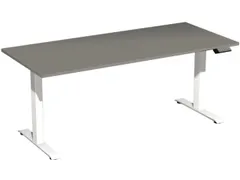 Elektrisch ihv bureau,HxBxD 730-1230x1800x800mm,blad onyxgrijs