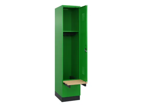 locker met bank,HxBxD 1950x400x815mm,1vak,vak B 400mm,cilinderslot