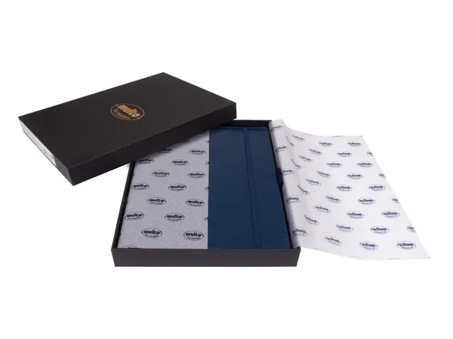 Notitieboek Multo Hannibal A5 roomwit papier 55 vel 120 grams blauw ku