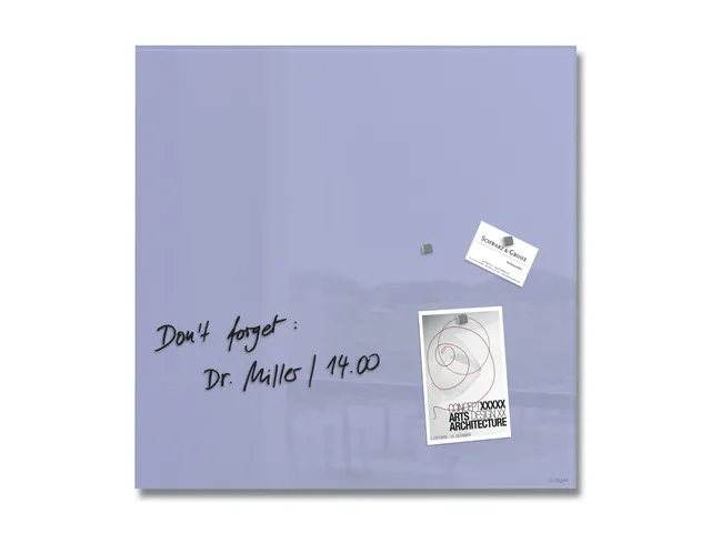 Glasmagneetbord Sigel lavendel 48x48cm