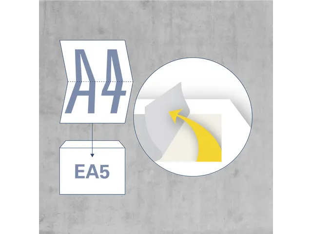 dienstenvelop venster links Raadhuis 156x220mm EA5 wit strip 500 st