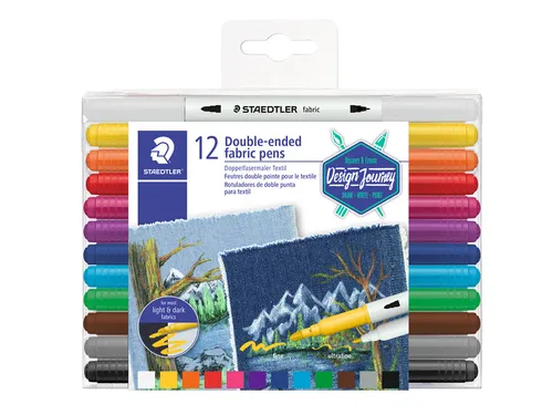 Viltstift Staedtler 3190 textiel duo ass