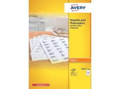 Avery Kopieeretiketten 70x37mm Wit