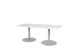 Table De Réunion Linesto Hauteur Fixe 200x100cm Gris - Pied Aluminium