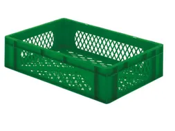 Euronorm-stapelbak 26l 145x600x400mm Wanden/bodem Opengewerkt Groen