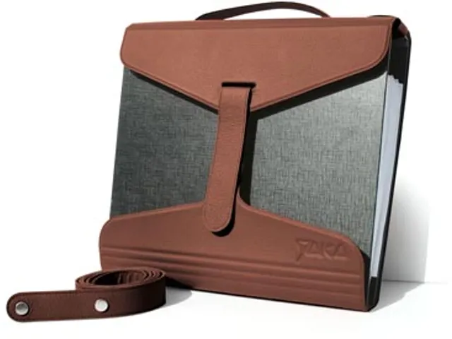 Mappendrager, Bruin Leder