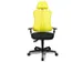 Siège Bureau Pivotant Assise Noir Dossier Maille Jaune