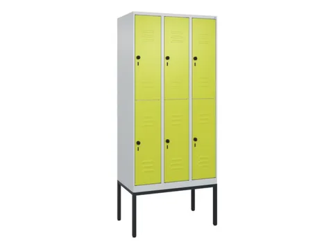 dubbeldekse locker,HxBxD 2120x900x500mm,3x2vak.,vak B 300mm