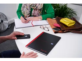 Notitieboek Oxford Black n' Red A4 96vel blanco zwart - 8