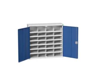 post-/sorteerkast 1000x1050x350mm 4x7vakken RAL7035+RAL5010 - 1