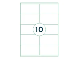 Etiket Rillstab 105x57mm Wit