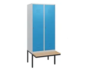 locker met bank,HxBxD 1950x800x815mm,2vak,vak B 400mm,cil.-slot - 1