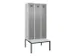armoire vestiaire avec banc noir et blanc,HxlxP 2120x900x815mm