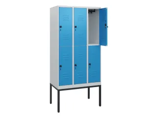 dubbeldekse locker,HxBxD 1950x900x500mm,3x2vak.,vak B 300mm - 2
