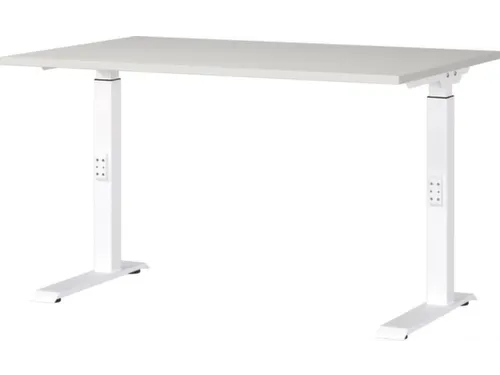 In hoogte verstelbaar bureau,HxBxD 680-910x1200x800mm,blad lichtgrijs