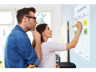 Legamaster Magic-Chart flipchart folie 60x80cm Wit met ruit 25 vel - 9