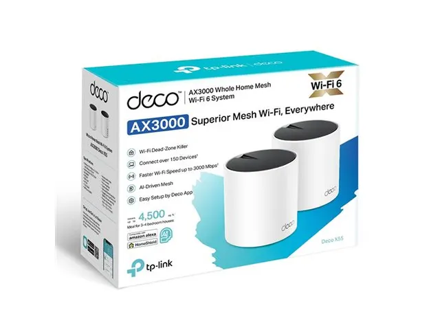 Ax3000 TP-Link Deco X55 V1.60 Wifi Systeem 2 Routers