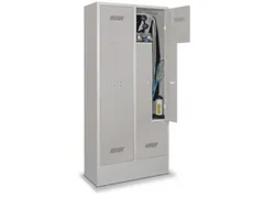 Z-garderobekast,HxBxD 1850x800x500mm,vak B 400mm,RAL7035,front RAL5010