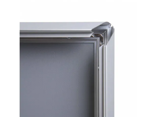 Cadre clipsable 50x72cm Profil 32mm Coins biseautés Argent