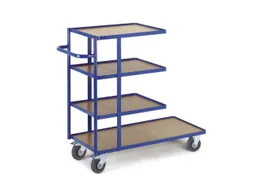 Bijzetwagen 150kg Lxbxh 1210x480x1055mm 4 Etages Hout Ral5010