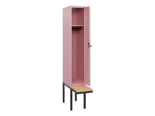locker met bank,HxBxD 1950x300x815mm,1vak,vak B 300mm,draaigrendel - 1