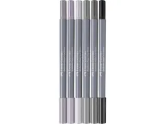 Duo aquarelmarker Goldfaber etui 6 stuks Shades of grey