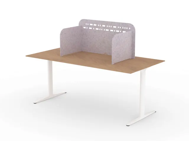 Akoestisch PET-vilt scheidingsscherm M 100x55cm lichtgrijs