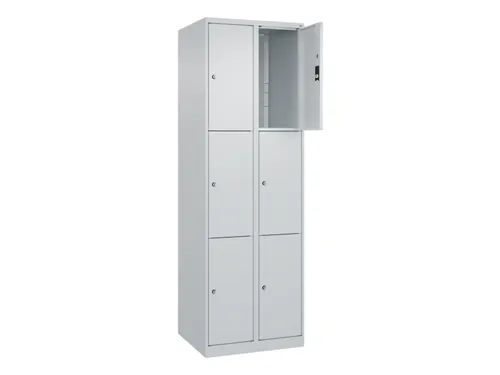 lockerkast,HxBxD 1850x600x500mm,2x3vakken,vak B 300mm,cil.-slot