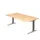 In hoogte verstelbaar bureau,HxBxD 680-850x2000x1000mm,blad esdoorn