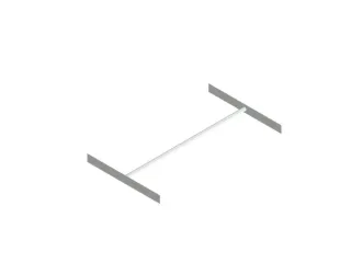 kledingstang,v. inhaakstelling,B 1000mm,staal verzinkt - 1