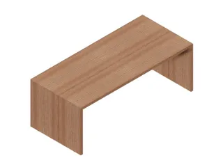Bureau Hxbxd 730x2000x900mm Zijpaneel Bladdecor Noten - 3