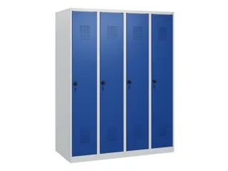 schoollocker,HxBxD 1530x1200x500mm,4vak,vak B 300mm,draaigrendel - 2