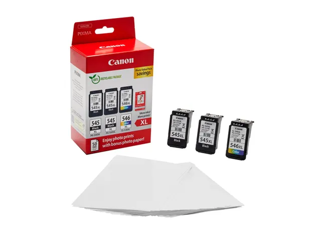 photo value pack 2 x PG-545XL + 1 x CL-546XL, 8286B015, 4 kleuren