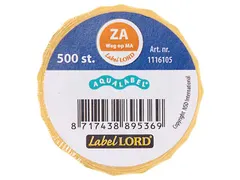 Voedseletiketten 54x22x54mm Aqualabel ZA weg op MA