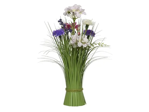 Kunstgras Everlands met bloemen assorti 40cm polyester
