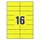 Gekleurde Etiketten 105x37mm Fluor Geel 42217