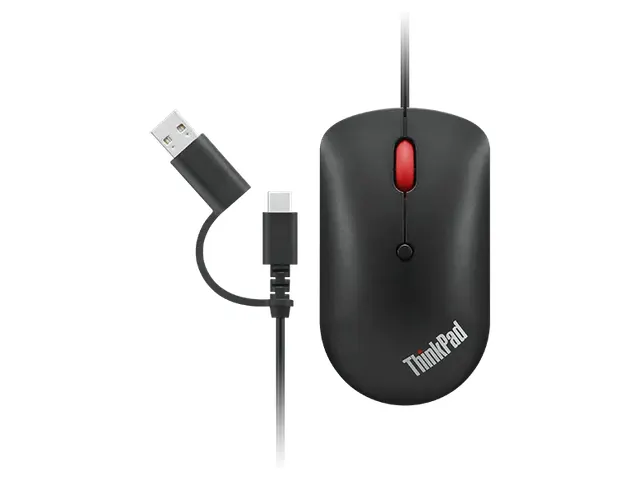 Lenovo 4Y51D20850 Muis ambidextrous optisch USB Type-C