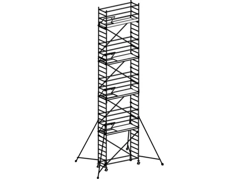 rolsteiger,reik H 10,4m,steiger H 9,64m,4platform(s),m. luik