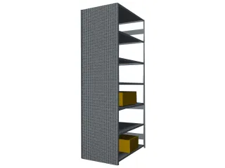 zijwand,v. inhaakstelling,HxD 3000x800mm,verzinkt,perforatieplaat - 2