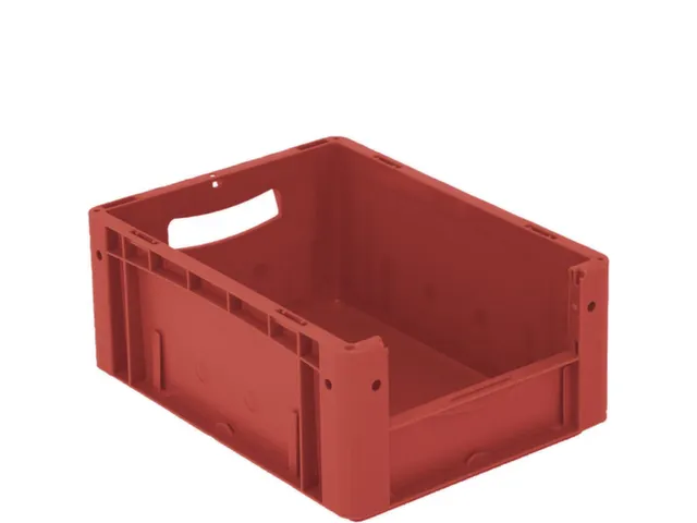 Euronorm Stapelkrat M. Grijpopening Pp Hxlxb 170X400X300Mm Rood