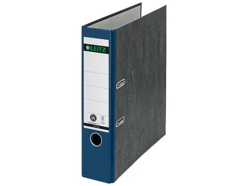 Ordner Leitz 1080 A4 80mm blauw gewolkt 100% gerecycled karton